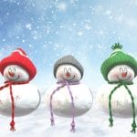 3 Closed Eyes Snowman