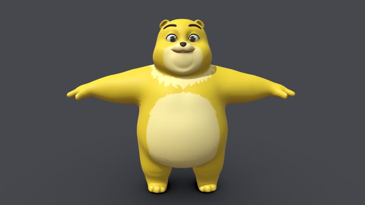 asset cartoons character bear yellow rig.thumb