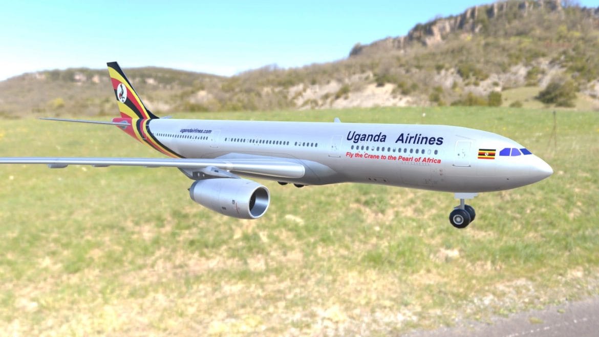3d model airbus a330 800 uganda.thumb