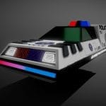 Cyberpunk Low-Poly Police Car