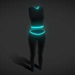 Cyberpunk woman body suit