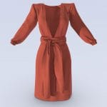 Flowy Coral Female Spring Dress