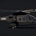 Helicopter – Matte Black (Leonardo aw169)