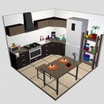 Kitchen Room 5 Low-poly 3D model