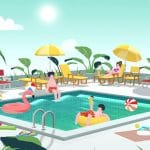 LOWPOLY BEACH POOL SUMMER SYLIZED ASSETS CARTOON