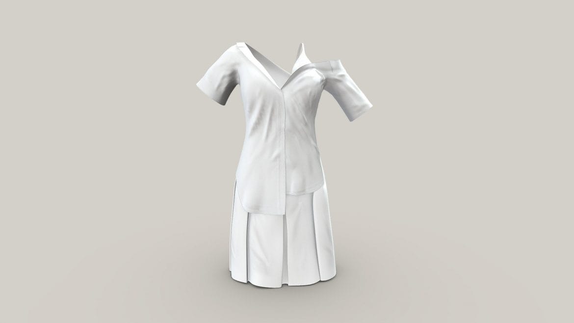 off shoulder asymmetric shirt skirt female dress.thumb