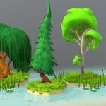 3 Cartoon Tree