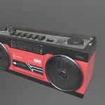 Boombox VR / AR / low-poly 3D model