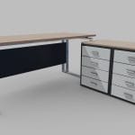 Desk lowpoly Low-poly 3D model