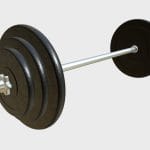 Gym equipment plate and bar