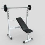 Incline Bench Press with Barbell Rack