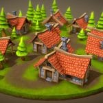 Lowpoly Toon Village