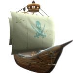 Pirate Ship Hand-Painted