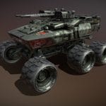 Semi Truck Log Trailer – Low Poly