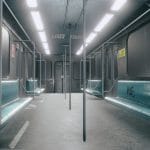 Subway train interior