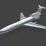 Tupolev Tu-154 USSR with Levels of Detail (LOD)