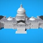 United States Capitol low poly