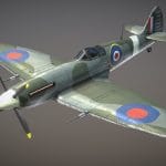 WW2 British Fighter Aircraft Spitfire