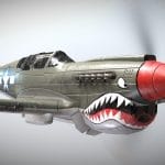 WW2 US Fighter Aircraft P40 Warhawk