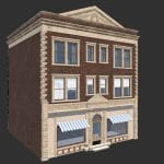 Apartment Building 156 Low Poly