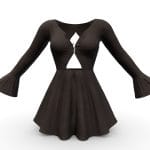 Bell Sleeves Mini A Line Skirt Cardigan Dress