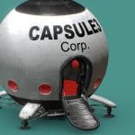 Capsule Corporation Spaceship – Mid-poly model