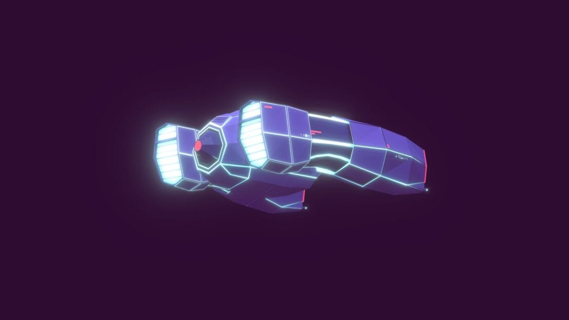 cartoon low poly sci fi spaceship.thumb
