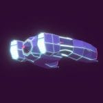 Cartoon Low Poly Sci-Fi Spaceship