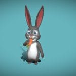 Cartoon Rabbit Animated 3D Model