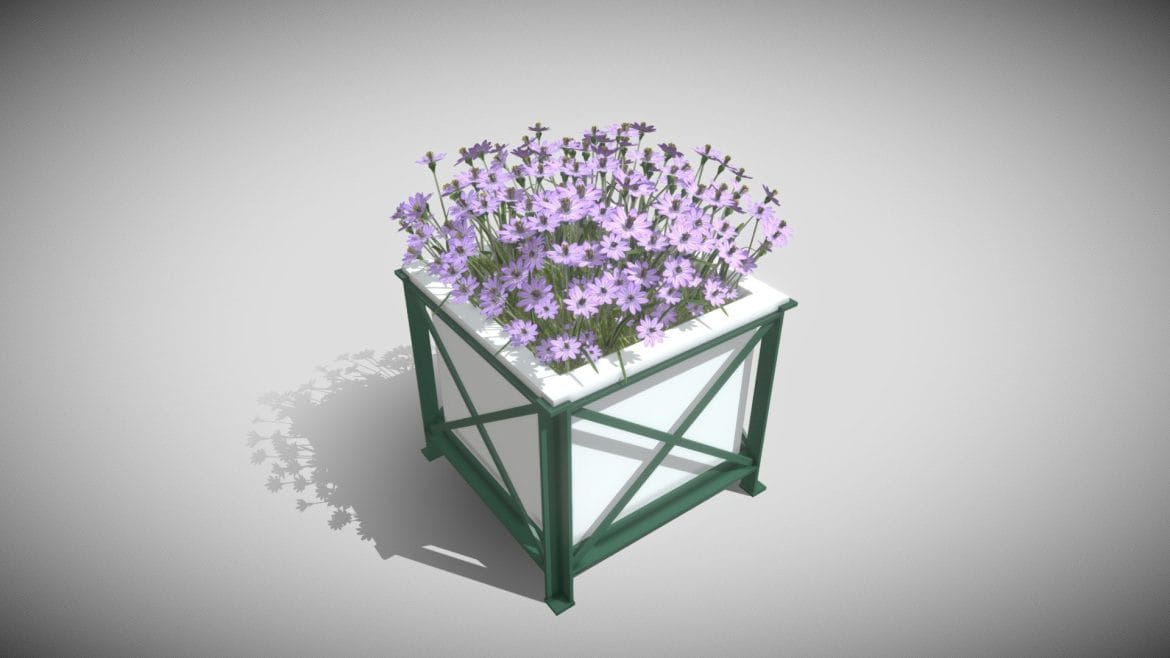 city flower pot violet flowers.thumb