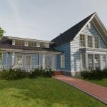 Classic Style Porch House Without Furniture