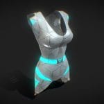 cyberpunk girl armour suit white.thumb 1