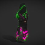 Cyberpunk Girl Hacker Suit – Neon style ハッカースーツ