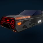 Cyberpunk Low-Poly Muscle Car