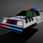 Cyberpunk Low-Poly Police Car