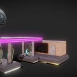 Cyberpunk Petrol Station