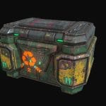Cyberpunk trashcan environment asset