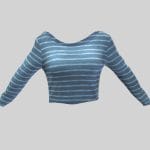 Female Boat Neck Long Sleeves Drape Back Sweater