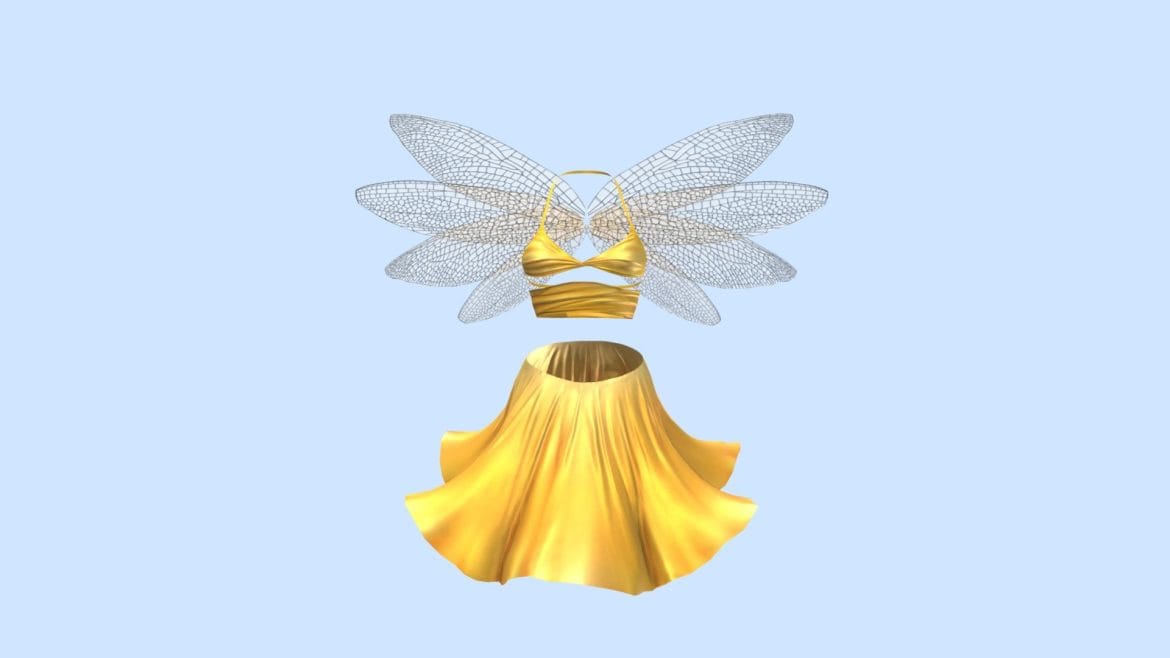 female butterfly fly bee spring dress with wings.thumb