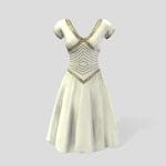 Female Short Sleeve A Line Skirt Dart Dress