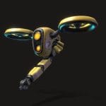 Flying support engineering robot