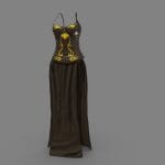 Front Slits Female Spartan Dress