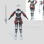 full female medieval knights armour suit.thumb 1