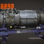 GRADD 3D Model Pratt & Whitney JT8D-15 Engine