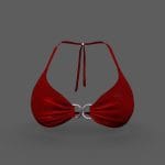 Halter Neck Polka Dots Female Bikini Top