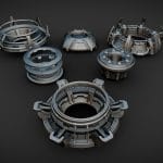 Hard surface ring structures for kitbashing
