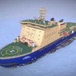 Icebreaker LK-25 Viktor Chernomyrdin Day Scene