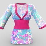 Lingerie Female Mini Kimono Dress