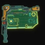 Low poly sci fi holographic tablet