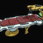 Low poly sci fi medical table